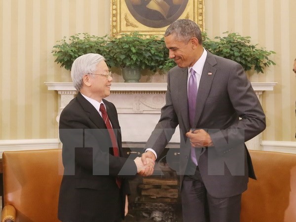 Quan hệ Việt Nam - Hoa Kỳ liên tục được cải thiện trong những năm gần đây. ảnh: TTXVN.