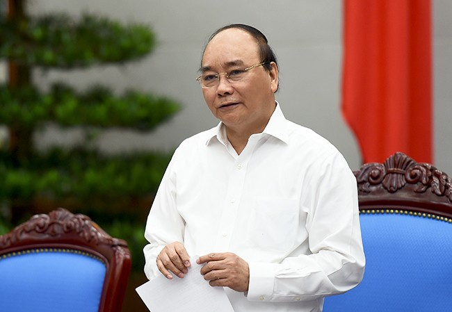 Thủ tướng Nguyễn Xuân Phúc yêu cầu tập trung vào chất lượng văn bản. ảnh: VGP.