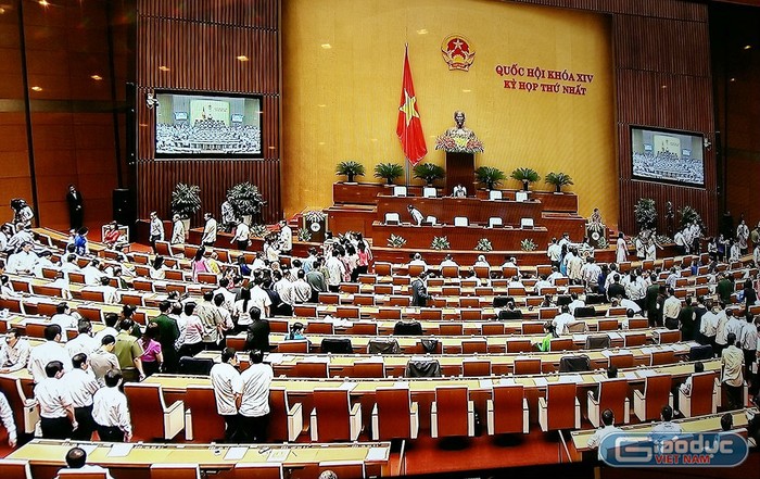 Chiều nay, Quốc hội đã tiến hành bầu Chủ tịch Quốc hội, 4 Phó Chủ tịch Quốc hội và 13 Ủy viên Ủy ban Thường vụ Quốc hội. ảnh: Ngọc Quang.