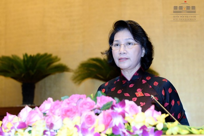 Bà Nguyễn Thị Kim Ngân được bầu làm Chủ tịch Quốc hội khóa XIV. ảnh: Trung tâm thông tin báo chí Quốc hội.