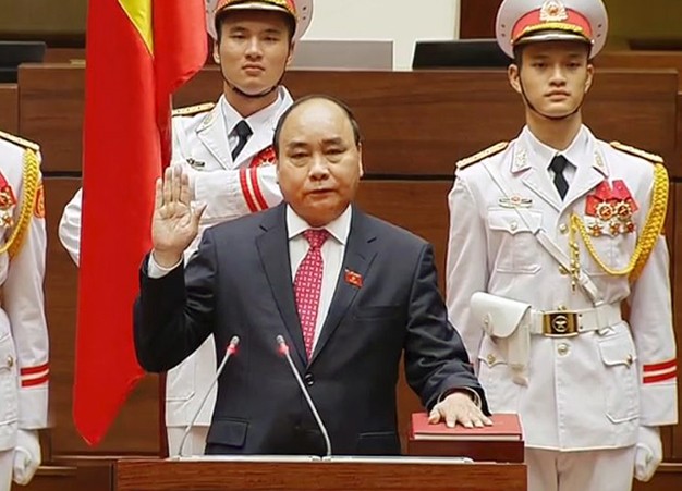 Thủ tướng Nguyễn Xuân Phúc nhậm chức. ảnh: VGP.
