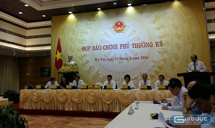 Ông Mai Tiến Dũng cho biết, Thủ tướng Nguyễn Xuân Phúc yêu cầu các Bộ trưởng, trưởng ngành tiếp tục đẩy mạnh quản lý phải minh bạch. ảnh: Ngọc Quang.