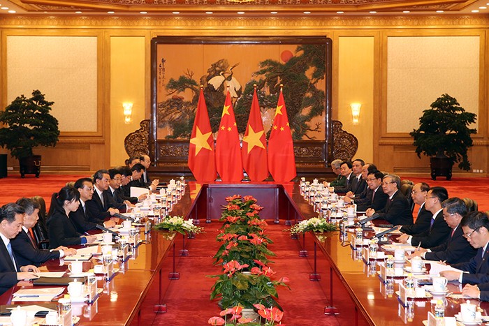 Thủ tướng Nguyễn Xuân Phúc khẳng định, Việt Nam luôn coi trọng quan hệ hữu nghị với Trung Quốc. ảnh: VGP.