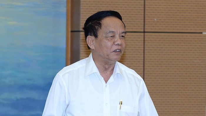 Thượng tướng Võ Trọng Việt đề nghị luật phải thể hiện rõ quản lý được tài sản công vụ, ngăn chặn lãng phí. ảnh: quochoi.vn