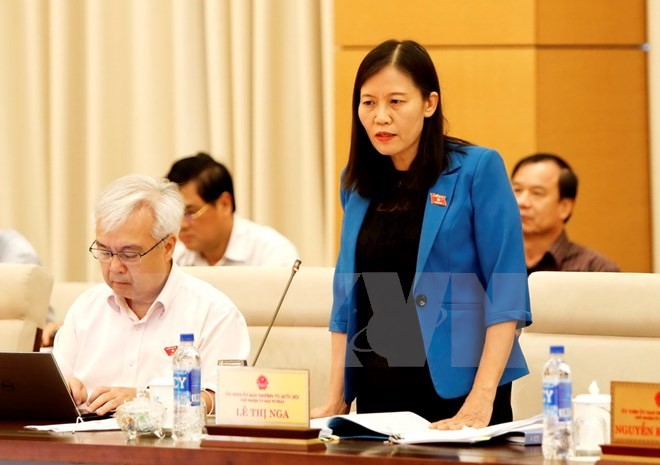 Bà Lê Thị Nga - Chủ nhiệm Ủy ban Tư pháp cho biết, có tình trạng lạm dụng quyền lực để bổ nhiệm người thân. ảnh: TTXVN