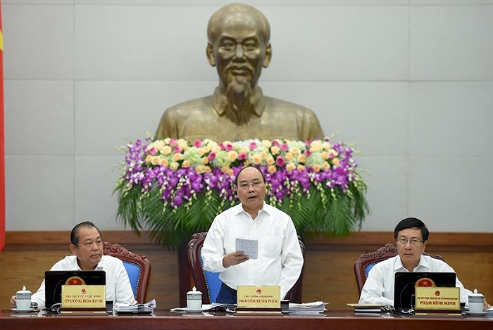 Thủ tướng Nguyễn Xuân Phúc nhiều lần nhấn mạnh xây dựng một Chính phủ liêm chính. ảnh: vgp.