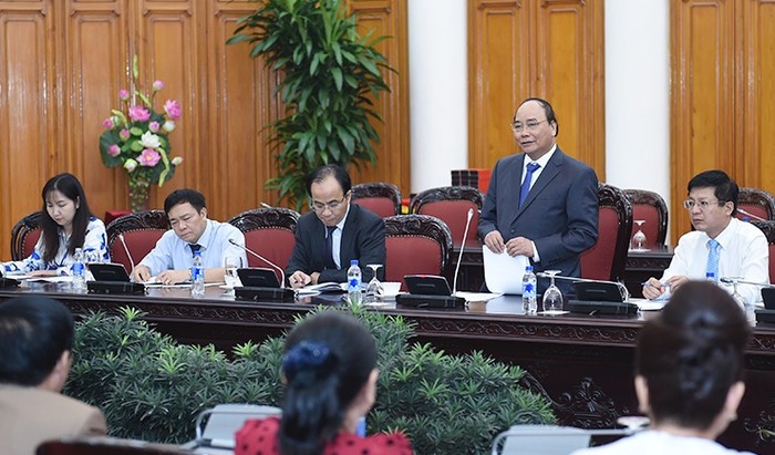 Thủ tướng đánh giá cao vai trò của các doanh nghiệp nhỏ và vừa trong nền kinh tế Việt Nam hiện nay. ảnh: VGP.