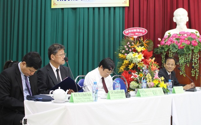 Các đại biểu trong Hội nghị Nâng cao năng lực hoạt động dinh dưỡng trong bệnh viện khu vực miền Trung, Tây Nguyên. ảnh: HN.