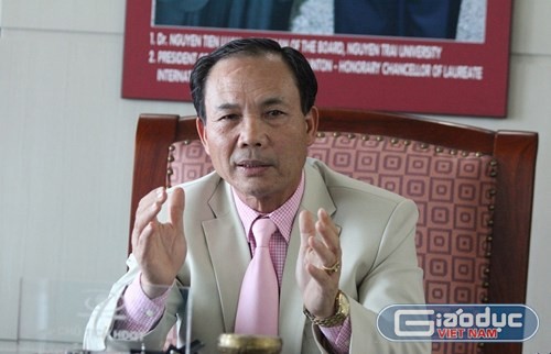 TS.Nguyễn Tiến Luận ủng hộ quan điểm của Bộ trưởng Phùng Xuân Nhạ, phải siết chặt chất lượng đào tạo đại học. ảnh: Ngọc Quang.