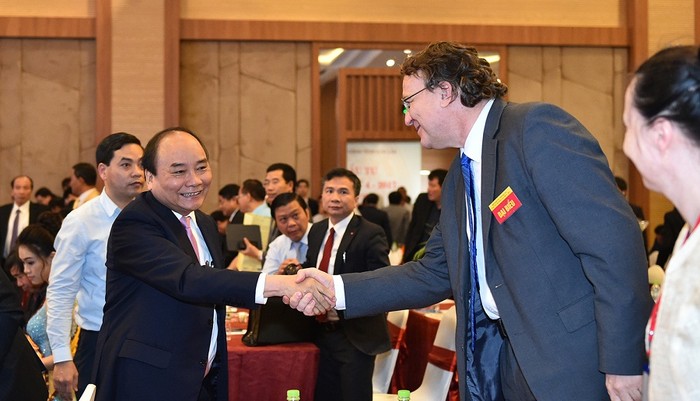 Thủ tướng cho biết Chính phủ quyết tâm nỗ lực cải thiện môi trường kinh doanh đưa Việt Nam vào top đầu Asean. ảnh: vgp.