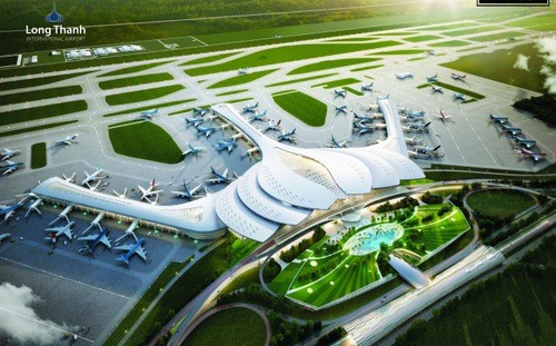 Một trong những phương án thiết kế Cảng hàng không Quốc tế Long Thành. ảnh: vgp.