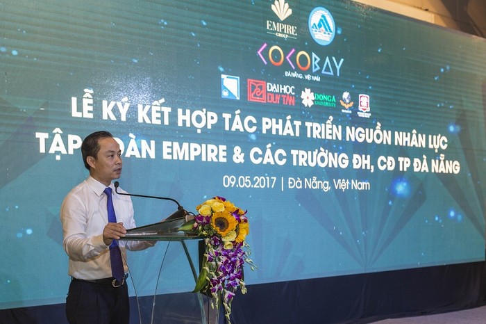 Ông Nguyễn Xuân Bình – Phó Giám đốc Sở du lịch Đà Nẵng phát biểu tại buổi lễ.
