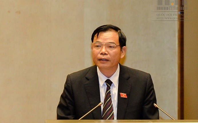 Bộ trưởng Bộ Nông nghiệp và Phát triển Nông thôn - ông Nguyễn Xuân Cường. ảnh: Trung tâm thông tin Quốc hội.