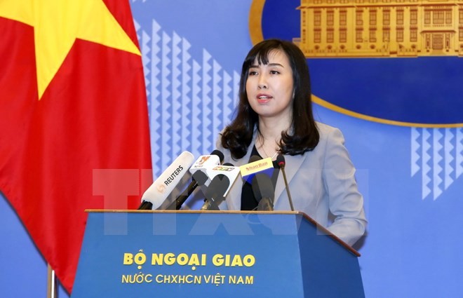 Người phát ngôn Bộ Ngoại giao Việt Nam - bà Lê Thị Thu Hằng. ảnh: TTXVN.
