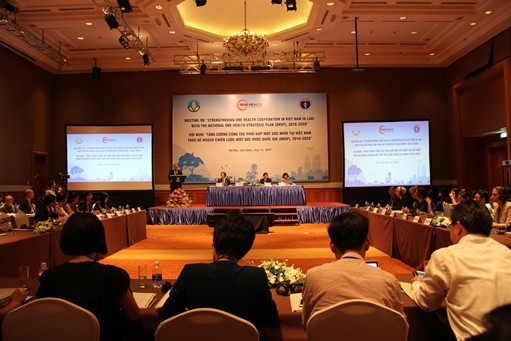 Toàn cảnh &quot;Hội nghị tăng cường công tác phối hợp Một Sức khỏe tại Việt Nam theo Kế hoạch chiến lược Một sức khỏe Quốc gia (OHSP), 2016-2020”.