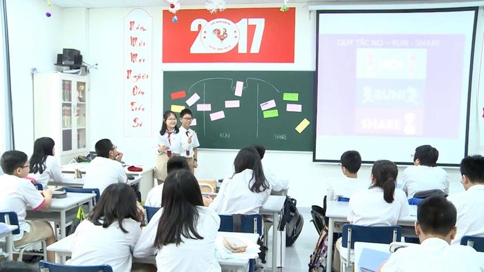 Hiền Anh - Quang Trung đưa chủ đề xâm hại tình dục vào giờ kỹ năng sống tại Vinschool và các buổi sinh hoạt đầu tuần của trường để cùng nhau thảo luận.