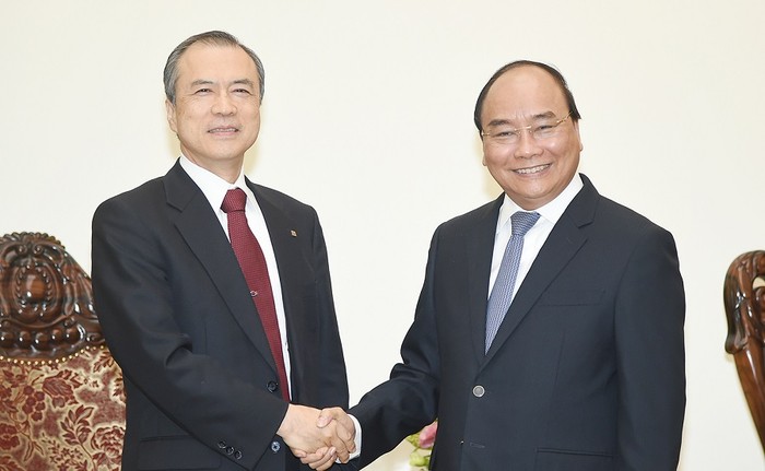 Thủ tướng Nguyễn Xuân Phúc đã tiếp ông Michiaki Hirose, Tổng Giám đốc Tokyo Gas (Nhật Bản). ảnh: VGP.