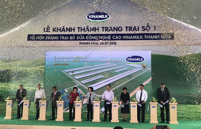 Trang trại số 1 thuộc Tổ hợp trang trại bò sữa công nghệ cao Vinamilk Thanh Hóa chính thức khánh thành. ảnh: Ngọc Quang.