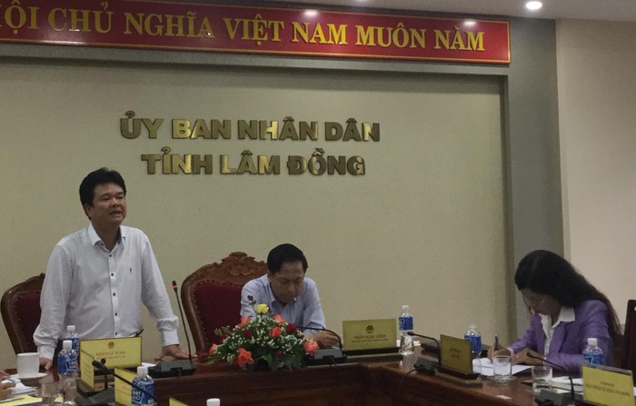 Thứ trưởng Phạm Lê Tuấn phát biểu tại buổi làm việc. ảnh: moh.gov.vn