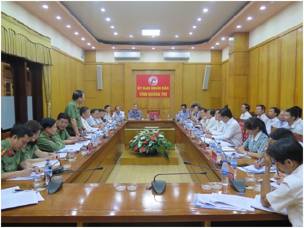 Đoàn giám sát làm việc tại Ủy ban nhân dân tỉnh Quảng Trị.