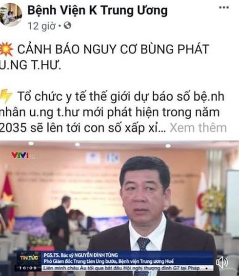 Phó Giáo sư Nguyễn Đình Tùng – Phó Giám đốc Trung tâm Ung bướu, Bệnh viện Trung ương Huế liên tục bị lợi dụng hình ảnh trái phép.