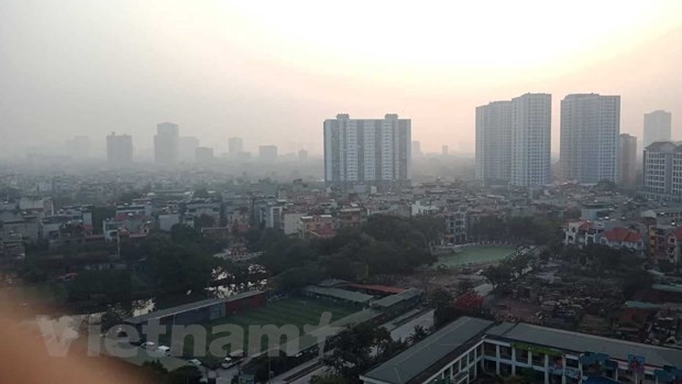 Chất lượng không khí ở thành phố Hà Nội trở lại ngưỡng &quot;kém&quot; và &quot;xấu.&quot; (Ảnh: Hùng Võ/Vietnam+)