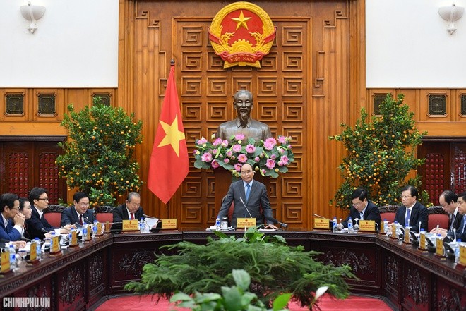 Thủ tướng đôn đốc thực hiện nhiệm vụ sau kỳ nghỉ Tết. ảnh: Quang Hiếu/VGP.