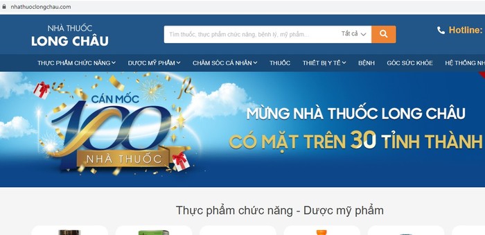 Cục An toàn thực phẩm chỉ rõ địa chỉ website nhathuoclongchau.com vi phạm quảng cáo sản phẩm Thực phẩm bảo vệ sức khỏe Tuệ Đức Hoàn Nguyên Vị HP.