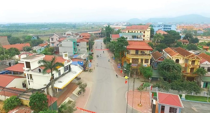 Khu trung tâm huyện Thanh Thuỷ. Ảnh: Báo Phú Thọ.