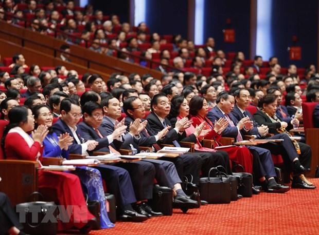 Các đại biểu dự phiên tham luận tại hội trường Trung tâm Hội nghị Quốc gia, sáng 27/1. (Nguồn: TTXVN)