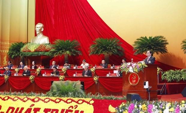 Đồng chí Trần Thanh Mẫn, Bí thư Trung ương Đảng, Chủ tịch Ủy ban Trung ương Mặt trận Tổ quốc Việt Nam trình bày tham luận. (Nguồn: TTXVN)