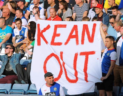 HLV Kean bị xem là cái gai trong mắt fan Blackburn