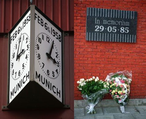 Những nơi tưởng niệm của thảm họa Munich và Heysel