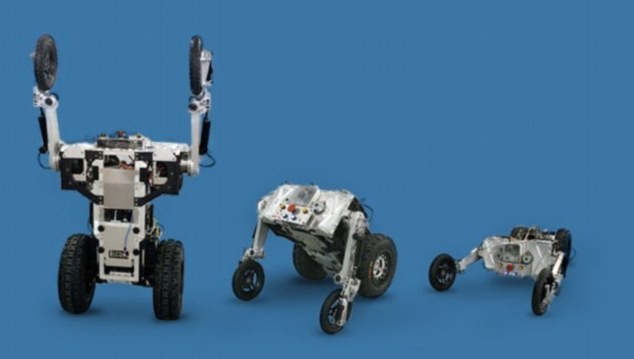 Cảnh sát robot có thể thay đổi từ 2 đến 4 chân tuỳ thuộc vào địa hình