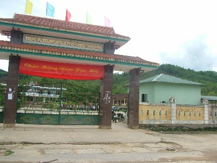 Trường THPT Minh Hoá-huyện Minh Hoá (Quảng Bình) nơi xảy ra vụ án
