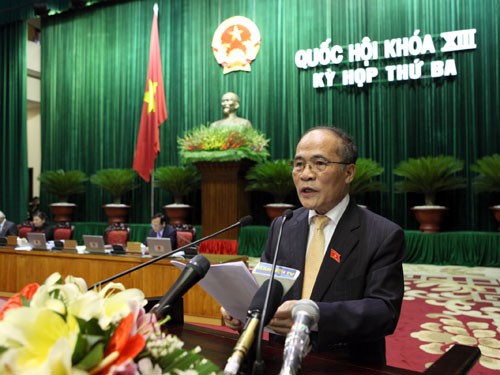 Chủ tịch QH Nguyễn Sinh Hùng phát biểu bế mạc kỳ họp