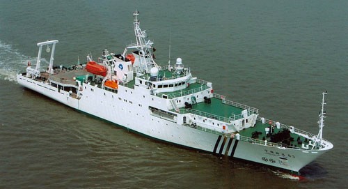 Tàu Hải giám 83 dẫn đầu đội tàu gồm 4 chiếc của Trung Quốc tại biển Đông - Ảnh: abb.com