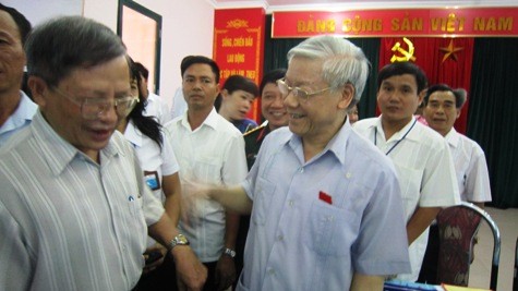 Tổng Bí thư Nguyễn Phú Trọng trong buổi tiếp xúc cử tri