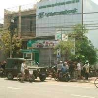 Phòng giao dịch Vietcombank chi nhánh Phú Tài nơi xảy ra vụ việc (Ảnh: Thanh niên)