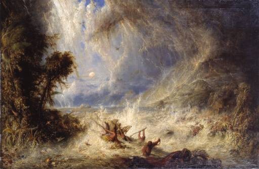 “Sự khởi đầu Đại hồng thuỷ” (1848) của danh hoạ William Westall. (Ảnh minh họa - Nguồn Internet)