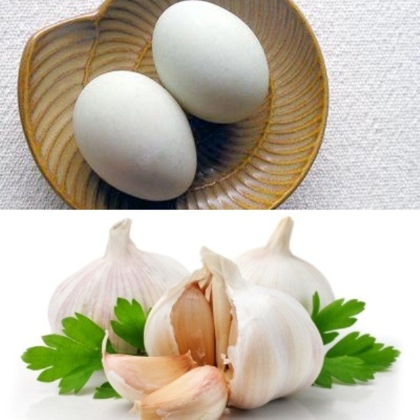 6. Tỏi + trứng vịt: tráng trứng vịt với tỏi rất độc.