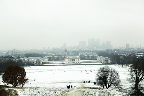 London trong tuyết.