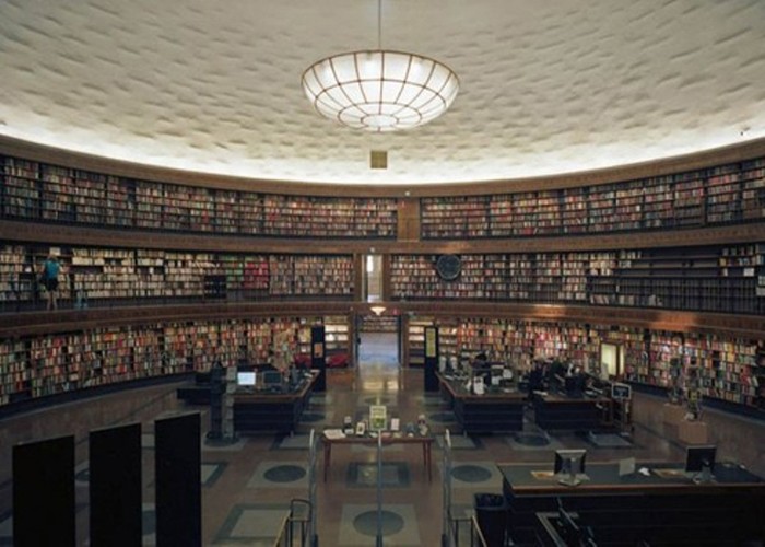 Thư viện công cộng Stockholm, Thụy Điển. Ảnh: Tuxboard.