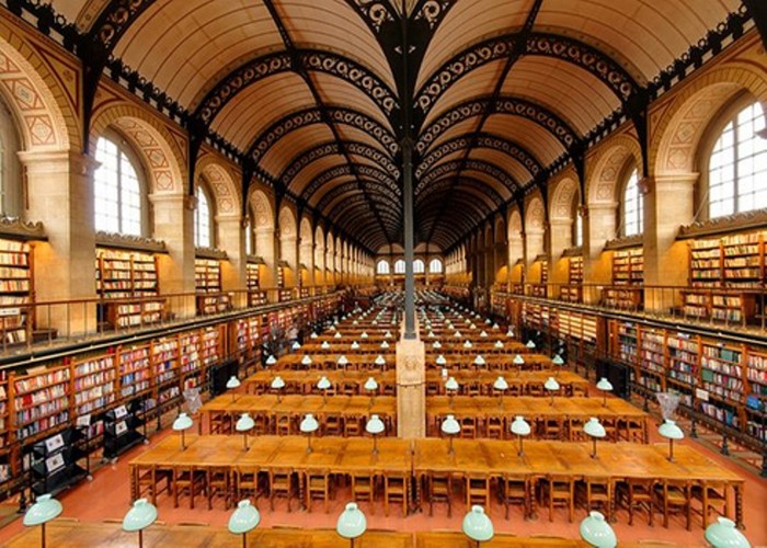 Thư viện Sainte-Geneviève, Paris, Pháp. Ảnh: Jastrow.