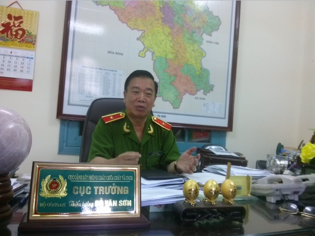 Thiếu tướng Đỗ Văn Sơn, Cục trưởng Cục cảnh sát phòng cháy chữa cháy (Bộ Công an).