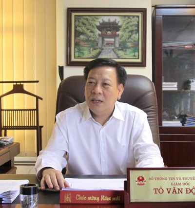 Ông Tô Văn Động, Giám đốc Sở Văn hóa Thể thao và Du lịch Hà Nội.