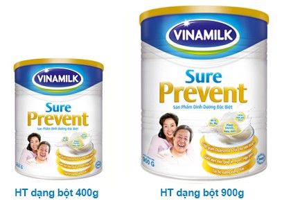 Sản phẩm Vinamilk Sure Prevent để hỗ trợ dinh dưỡng cũng như tăng cường khoáng chất.