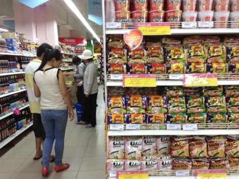 Việt Nam xếp thứ 4 thế giới về tiêu thụ mì ăn liền trong năm 2012.