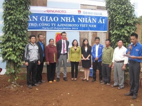 Công ty Ajinomoto Việt Nam cùng Báo Thanh Niên hoàn tất 21 căn nhà nhân ái cho người dân 4 tỉnh miền Trung.