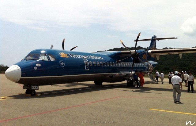 Hiện chỉ có Vasco khai thác các chuyến bay từ TP HCM đi Côn Đảo bằng máy bay ATR 72. (Ảnh: Báo GTVT)